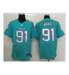 Nike Miami Dolphins 91 Cameron Wake Green Elite NFL Jersey