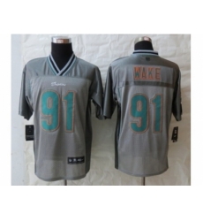 Nike Miami Dolphins 91 Cameron Wake Grey Elite Vapor NFL Jersey