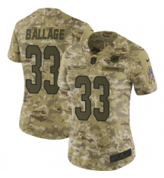 Women Kalen Ballage Miami Dolphins Limited 2018 Salute to Service Nike Jersey Camo