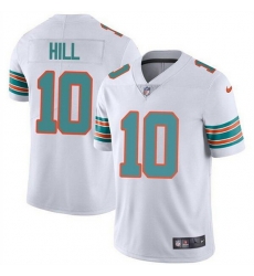 Women Miami Dolphins 10 Tyreek Hill White Vapor Untouchable Stitched Jersey