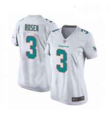 Womens Miami Dolphins 3 Josh Rosen Game White Football Jersey