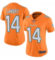 Womens Nike Miami Dolphins 14 Jarvis Landry Limited Orange Rush Vapor Untouchable NFL Jersey