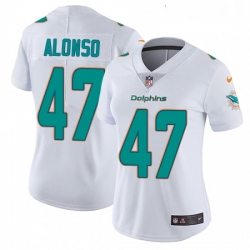 Womens Nike Miami Dolphins 47 Kiko Alonso White Vapor Untouchable Limited Player NFL Jersey