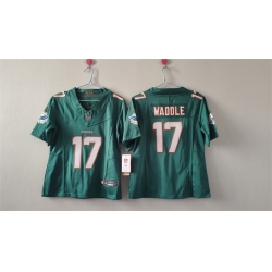 Youth Miami Dolphins 17 Jaylen Waddle Aqua 2023 F U S E Vapor Limited Stitched Football Jersey