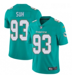 Youth Nike Miami Dolphins 93 Ndamukong Suh Elite Aqua Green Team Color NFL Jersey