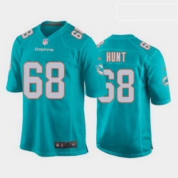 youth robert hunt miami dolphins aqua game jersey 