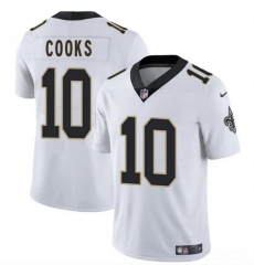 Men New Orleans Saints 10 Brandin Cooks White 2025 Vapor Limited Stitched Football Jersey