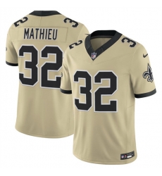 Men New Orleans Saints 32 Tyrann Mathieu Gold 2025 F U S E Alternate Vapor Limited Stitched Football Jersey Men New Orleans Saints 32 Tyrann Mathieu Gold 2025 F U S E Alternate Vapor Limited Stitched Football Jersey