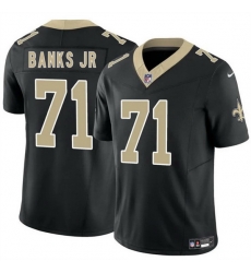 Men New Orleans Saints 71 Kelvin Banks Jr Black 2025 Draft F U S E Vapor Limited Stitched Football Jersey Men New Orleans Saints 71 Kelvin Banks Jr Black 2025 Draft F U S E Vapor Limited Stitched Football Jersey