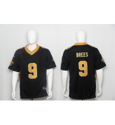 Men New Orleans Saints  9 Drew Brees Black F U S E  Vapor Limited Stitched Football Jersey