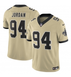 Men New Orleans Saints 94 Cameron Jordan Gold 2025 F U S E  Alternate Vapor Limited Stitched Football Jersey