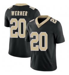 Men New Orleans Saints Pete Werner #20 Black Vapor Limited Stitched NFL Jersey