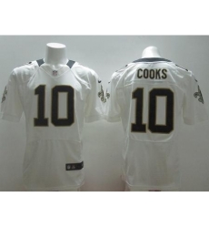 Nike New Orleans Saints 10 Brandin Cooks White Elite NFL Jersey