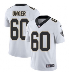Nike Saints #60 Max Unger White Mens Stitched NFL Vapor Untouchable Limited Jersey