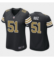 women cesar ruiz new orleans saints black alternate game jersey 