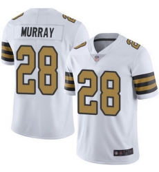 Saints 28 Latavius Murray White Youth Stitched Football Limited Rush Jersey