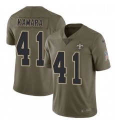 Youth Nike New Orleans Saints 41 Alvin Kamara Limited Olive 2017 Salute to Service NFL Jersey