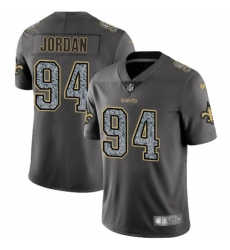 Youth Nike New Orleans Saints 94 Cameron Jordan Gray Static Vapor Untouchable Limited NFL Jersey