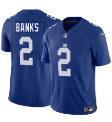 Men New York Giants 2 Deonte Banks Blue 2025 F U S E Vapor Untouchable Limited Stitched Jersey Men New York Giants 2 Deonte Banks Blue 2025 F U S E Vapor Untouchable Limited Stitched Jersey