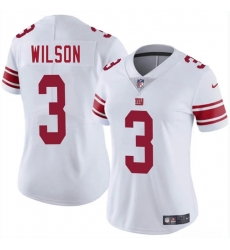 Women New York Giants 3 Russell Wilson White 2025 Vapor Stitched Jersey