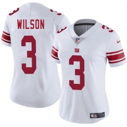 Women New York Giants 3 Russell Wilson White 2025 Vapor Stitched Jersey