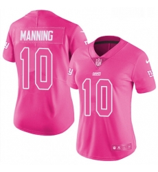 Womens Nike New York Giants 10 Eli Manning Limited Pink Rush Fashion NFL Jersey Womens Nike New York Giants 10 Eli Manning Limited Pink Rush Fashion NFL Jersey