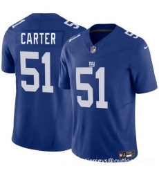 Youth New York Giants 51 Abdul Carter Blue 2025 Draft F U S E  Vapor Untouchable Limited Stitched Jersey
