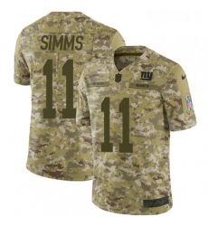 Youth Nike New York Giants 11 Phil Simms Limited Camo 2018 Salute to Service NFL Jersey