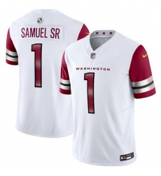 Men Washington Commanders 1 Deebo Samuel Sr White 2025 F U S E Vapor Limited Stitched Football Jersey Men Washington Commanders 1 Deebo Samuel Sr White 2025 F U S E Vapor Limited Stitched Football Jersey