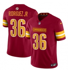 Men Washington Commanders 36 Chris Rodriguez Jr Burgundy 2025 Draft F U S E  Vapor Limited Stitched Football Jersey