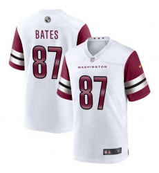 Men Washington Commanders 87 John Bates white Vapor Limited Stitched Football Jersey