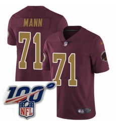 Mens Nike Washington Redskins 71 Charles Mann Burgundy RedGold Number Alternate 80TH Anniversary Vapor Untouchable Limited Stitched 100th anniversary Neck Mens Nike Washington Redskins 71 Charles Mann Burgundy RedGold Number Alternate 80TH Anniversary Vapor Untouchable Limited Stitched 100th anniversary Neck