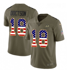 Youth Nike Washington Redskins 18 Josh Doctson Limited OliveUSA Flag 2017 Salute to Service NFL Jersey