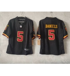 Youth Washington Commanders  5 Jayden Daniels Black 2026 Hail Raiser Alternate Vapor Limited Stitched Football Jersey