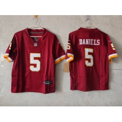Youth Washington Commanders  5 Jayden Daniels Burgundy 2026 F U S E  Vapor Limited Stitched Football Jersey