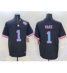 Men Tennessee Titans 1 Cameron Ward Black 2025 Draft F U S E 1997 Throwback Patch Vapor Limited Stitched Football Jersey Men Tennessee Titans 1 Cameron Ward Black 2025 Draft F U S E 1997 Throwback Patch Vapor Limited Stitched Football Jersey