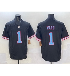 Men Tennessee Titans 1 Cameron Ward Black 2025 Draft F U S E Vapor Limited Stitched Football Jersey Men Tennessee Titans 1 Cameron Ward Black 2025 Draft F U S E Vapor Limited Stitched Football Jersey