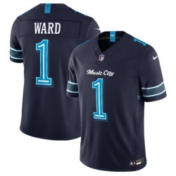 Men Tennessee Titans  1 Cameron Ward Navy 2026 F U S E   Music City  Rivalries Collection Limited Stitched Football Jersey