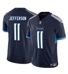 Men Tennessee Titans 11 Van Jefferson Navy 2025 F U S E  Vapor Limited Stitched Football Jersey