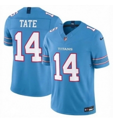 Men Tennessee Titans  14 Carnell Tate Light Blue 2026 F U S E  Vapor Limited Stitched Football Jersey