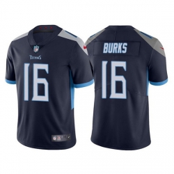 Men Tennessee Titans 16 Treylon Burks Navy Vapor Untouchable Stitched jersey