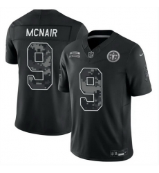 Men Tennessee Titans 9 Steve McNair Black F U S E 2026 Salute to Service Limited Stitched Football Jersey