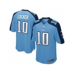Nike Tennessee Titans 10 Jake Locker Light Blue Game Jersey