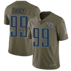 Nike Titans #99 Jurrell Casey Olive Mens Stitched NFL Limited 2017 Salute to Service Jersey