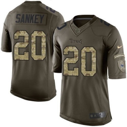 Nike Titans #20 Bishop Sankey Green Youth Stitched NFL Limited Salute to Service Jersey