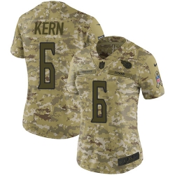 Nike Titans #6 Brett Kern Camo Women Stitched NFL Limited 2018 Salute to Service Jersey