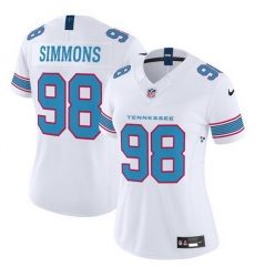 Women Tennessee Titans 98 Cameron Ward White 2026 F U S E Vapor Limited Stitched Football Jersey Women Tennessee Titans 98 Cameron Ward White 2026 F U S E Vapor Limited Stitched Football Jersey