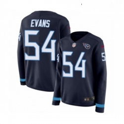 Womens Nike Tennessee Titans 54 Rashaan Evans Limited Navy Blue Therma Long Sleeve NFL Jersey