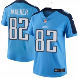 Womens Nike Tennessee Titans 82 Delanie Walker Limited Light Blue Rush Vapor Untouchable NFL Jersey