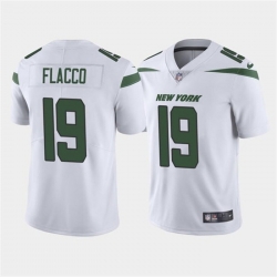 Men New York Jets 19 Joe Flacco White Vapor Untouchable Limited Stitched Jersey